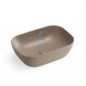 כיור מונח חרס 9850 מעוצב 46/32/14 ס"מ מוקה מט