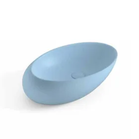 כיור מונח חרס 9862 מעוצב 49/32/14 ס"מ תכלת מט