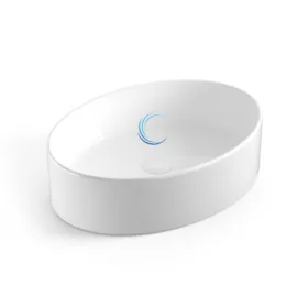 כיור מונח חרס 9853 מעוצב 50/35.5/13 ס"מ לבן מבריק