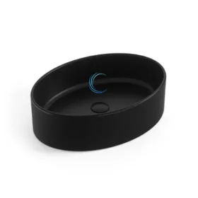 כיור מונח חרס 9853 מעוצב 50/35.5/13 ס"מ שחור מט