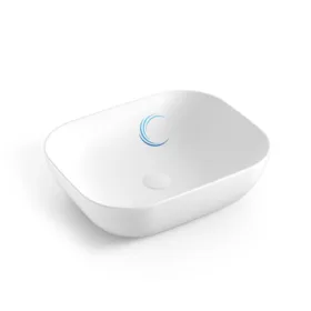 כיור מונח חרס 9851 מעוצב 50/40/14.5 ס"מ לבן מט