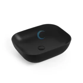 כיור מונח חרס 9851 מעוצב 50/40/14.5 ס"מ שחור מט