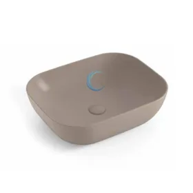 כיור מונח חרס 9851 מעוצב 50/40/14.5 ס"מ מוקה מט