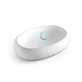 כיור מונח חרס 9854 מעוצב 56/33/14 ס"מ לבן מט