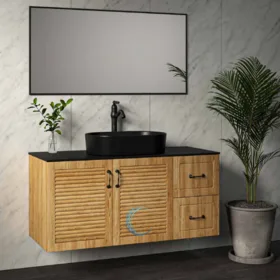 ארון אמבטיה תלוי יוקרתי דגם ורונה 120/150 ס"מ עץ **אספקה מיידית**