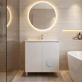 ארון אמבטיה עומד יואב בגוון אפוקסי משטח חרס אינטגרלי שקוע