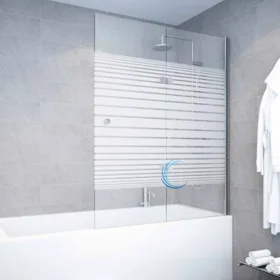 אמבטיון הרמוניקה 6 מ"מ פרופיל ניקל מבריק - דלתות מתקפלות