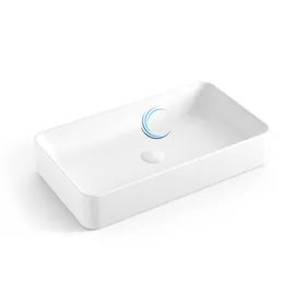 כיור מונח חרס 9015 מעוצב 60/34/11 ס"מ לבן מבריק