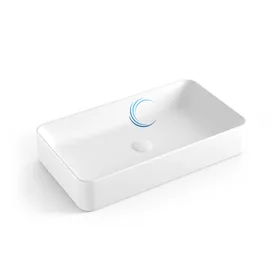 כיור מונח חרס 9015 מעוצב 60/34/11 ס"מ לבן מט