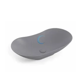 כיור חרס 9224 מעוצב 64/37/16 אפור מט