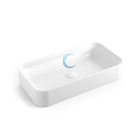 כיור חרס 9016 מעוצב 75/40/14 לבן מבריק