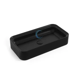 כיור חרס 9016 מעוצב 75/40/14 שחור מט