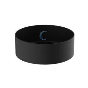 כיור מונח נירוסטה 9382 קוטר 40 ס"מ בגוון שחור מט + ונטיל תואם