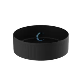 כיור מונח נירוסטה 9385 קוטר 40 ס"מ בגוון שחור מט + ונטיל תואם