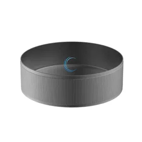 כיור מונח נירוסטה 9385 קוטר 40 ס"מ בגוון אפור גרפיט + ונטיל תואם