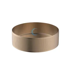 כיור מונח נירוסטה 9385 קוטר 40 ס"מ בגוון רוז גולד + ונטיל תואם