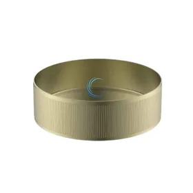 כיור מונח נירוסטה 9385 קוטר 40 ס"מ בגוון זהב מט + ונטיל תואם