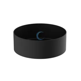 כיור מונח נירוסטה 9386 קוטר 36 ס"מ בגוון שחור מט + ונטיל תואם