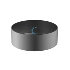 כיור מונח נירוסטה 9386 קוטר 36 ס"מ בגוון אפור גרפיט + ונטיל תואם