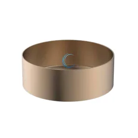 כיור מונח נירוסטה 9386 קוטר 36 ס"מ בגוון רוז גולד + ונטיל תואם