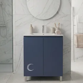 ארון אמבטיה עומד יואב בגוון אפוקסי משטח חרס אינטגרלי שקוע