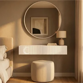 שידת איפור שיינה תלויה / קונסולה בגוון אפוקסי משטח אפוקסי