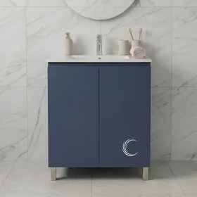 ארון אמבטיה עומד יואב בגוון אפוקסי משטח חרס אינטגרלי שקוע