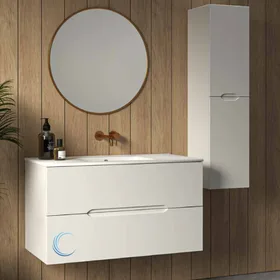 ארון אמבטיה תלוי עידן **אספקה מיידית** משטח חרס אינטגרלי