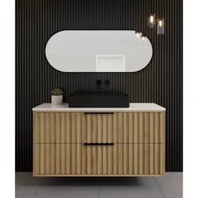 ארון אמבטיה תלוי יוקרתי אנטוניו משטח בוצ'ר או קוריאן לבן