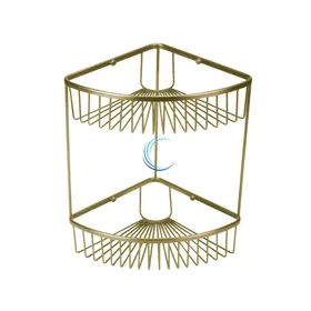 רשת פינתית דו קומתית מעוגלת 610 גוון זהב מט - BRASS