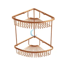 רשת פינתית דו קומתית מעוגלת 610 גוון רוז גולד - BRASS