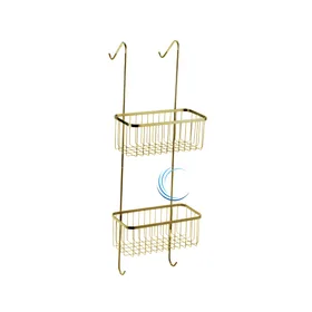 רשת כפולה מלבנית למקלחון 712 בגוון זהב מט - BRASS